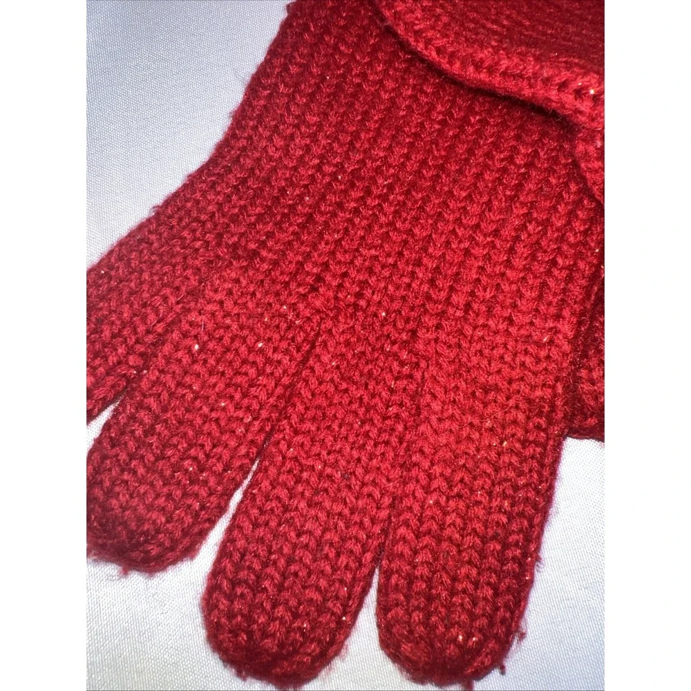 New York And‎ Company vintage cherry sparkle warm gloves 433